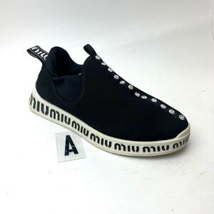 MIU MIU Logo Slip-On Sneaker sz 9